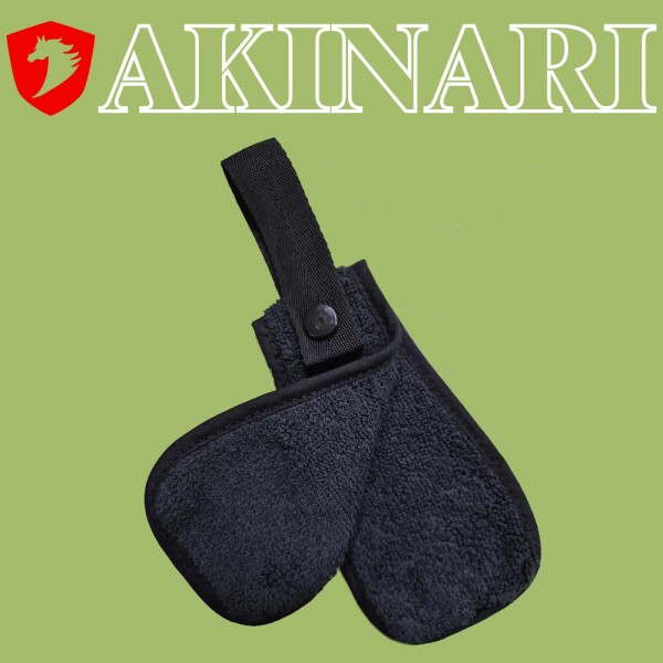 아키나리 국산 손가락 미니 낚시수건 블랙 기타낚시용품 13.5x 7cm