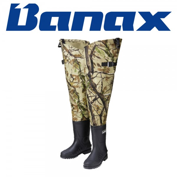 바낙스 허벅지 장화 RB2166 밀리터리 스타일 특수코팅 고무 낚시장화