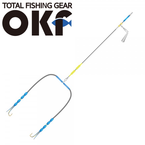 OK 양다리 쌍바늘 갈치텐빈 도깨비 튜브 쌍걸이채비 OKF-129A 갈치바늘