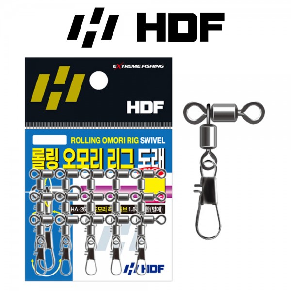 해동 HA-1738 롤링 오모리 리그 도래 덕용 벌크 한치 갑오징어 꼬임방지 인터락