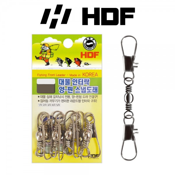 해동 HA-680 대물 인터락 양-핀 스냅 도래 인터락 스냅 심해 갈치 낚시 채비 집어등 연결