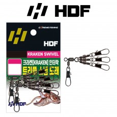 해동 HA-1682 크라켄 인터락 트리플 스냅도래 문어 낚시 채비 에기 3단 꼬임방지