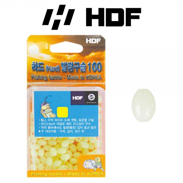 해동 HA-681 하드 발광구슬 100 우럭 대구 갈치 선상낚시채비 자작 집어 야광구슬