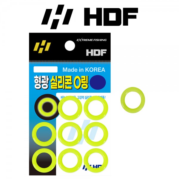 해동 HA-084 형광 실리콘 O링 낚시 바늘걸이 초강력 고무링 민물 바다 겸용