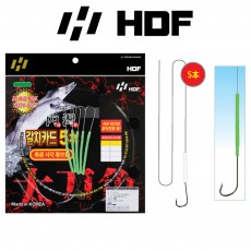 해동 내만 갈치카드 5본 축광 사각 튜브형 갈치묶음바늘