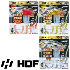 해동 아가미 틴셀 갈치카드 채비 묶음바늘 갈치채비