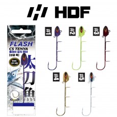 해동 FH-1801 플래쉬 갈치텐야 싱글훅 축광 갈치 풀치 생미끼 루어 낚시 바늘 채비