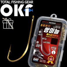 OK 쌍미늘 특수 갈치바늘 100개 금색 [OKF-HK202] 갈치바늘