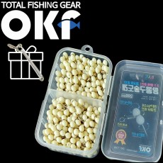 OK 땅콩 구슬도래 내경 200개입 1.4mm 외경 6mm [OKF-T06B] 양축회전 축광기능