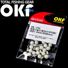 OK 땅콩 구슬도래 내경 1.4mm 외경 6mm [OKF-T06] 양축회전 축광기능