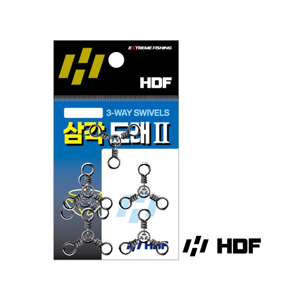 해동 HA-1752 삼각도래2 쌍바늘 채비용 줄꼬임방지 원투 선상 낚시 소품