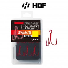 해동 HH-525 레드 트레블훅 루어 낚시바늘