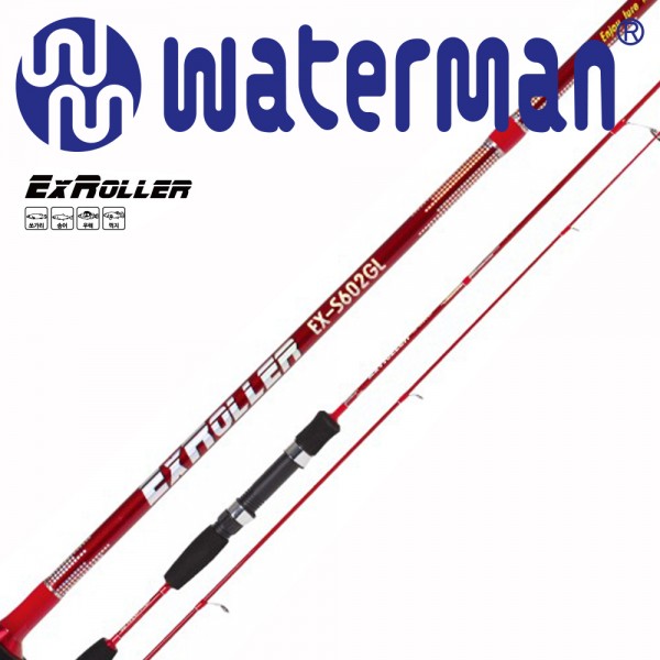 워터맨 엑스롤러 쏘가리 EX-S602GL 민물루어대 레드